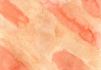 Illustration hand drawn background orange watercolor stains
