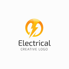 electric logo design, energy symbol , power icon template