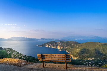 Breathtaking view towards the Ionian sea and islands