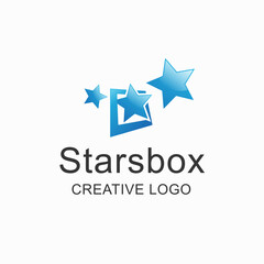 Obraz premium Fun Star Box Logo Template Design Vector, Emblem, Design Concept, Creative Symbol, Icon