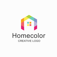 Fototapeta premium house abstract colorful vector logo
