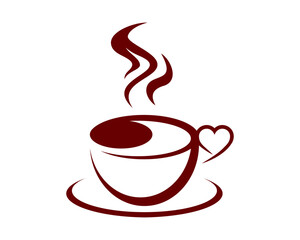 Coffee glass and love taste