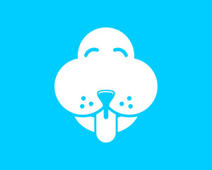 Cloud cute dog face