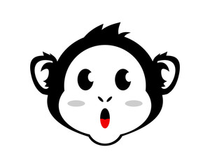 Funny monkey silhouette
