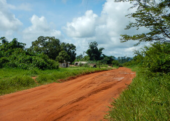 West Africa, Liberia, 6 of July 2015, Yekepa outskirts, 2015. Beautiful nature in the bush. Road conditions to Yekepa directions. 