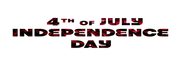 Happy independence day of USA - text card. celebrate on 4 July. Text 4th of July Independence Day.