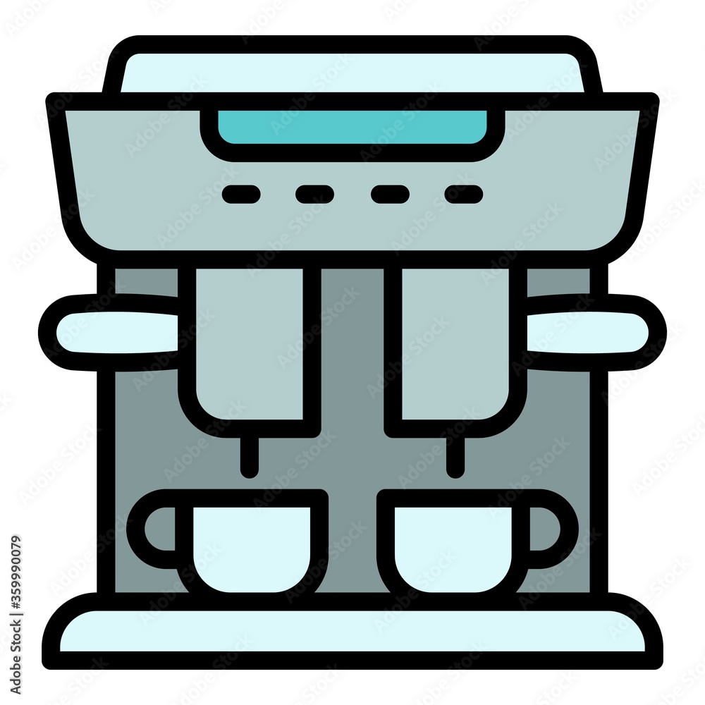 Poster coffee machine icon. outline coffee machine vector icon for web design isolated on white background