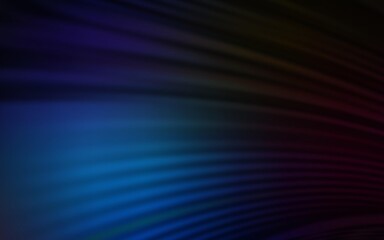 Dark BLUE vector template with wry lines. A sample with colorful lines, shapes. Elegant pattern for a brand book.