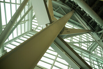 Fototapeta premium glass roof of modern building