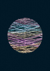 Chambray Blue color Crossing lines generativeart style colorful illustration