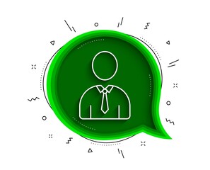 User line icon. Chat bubble with shadow. Profile Avatar sign. Businessman Person silhouette symbol. Thin line human icon. Vector