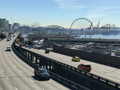 Seattle's Alaskan Way Viaduct Before Demolition.