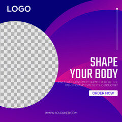 Gym modern social media sale banner