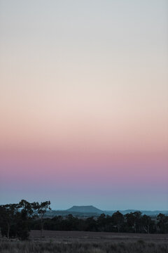 Distant Cowrie Mountain at dusk