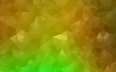 Fototapeta na wymiar Light Green, Yellow vector gradient triangles texture. Colorful illustration in polygonal style with gradient. Triangular pattern for your design.
