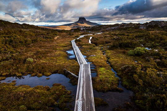 Looking towards Barn Bluff on the Overland Track, Tasmania