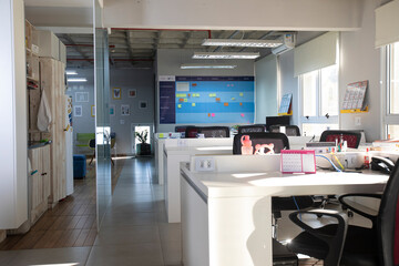 modern office empty during the pandemic