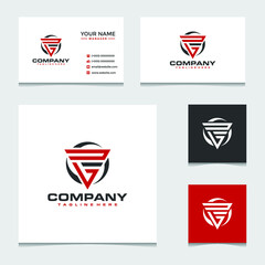 logo template PG vector letters and business cards