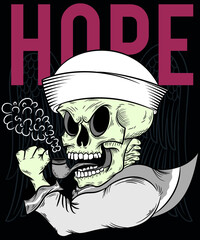 Rock and roll emblems set on white background. Vector illustration
