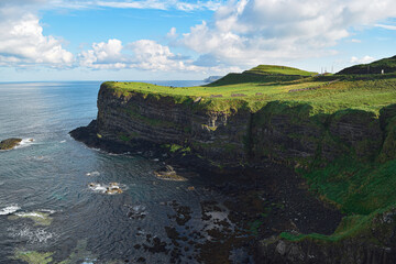 landskape view from Dunlunce riuns castle
