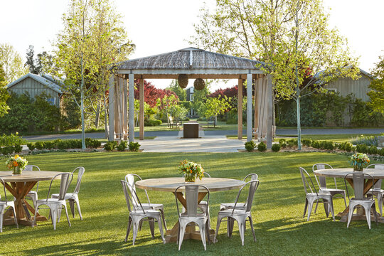 Resort set up for wedding reception