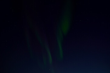 aurora borealis on autumn sky