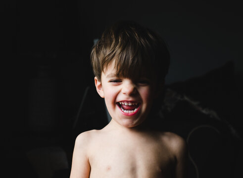 portraits of smiling toddler boy