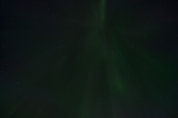 beautiful aurora borealis on autumn night sky