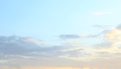 Blue sky and clouds on sunset sky