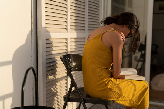 Woman reading a book