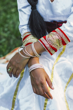 Sri Lankan Girl Dancing In Nature