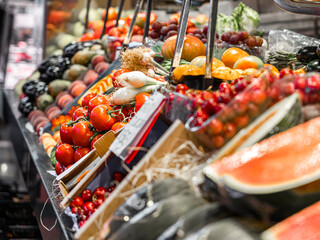 Healthy Fresh Fruits For Sale In Supermarket Fruit Market