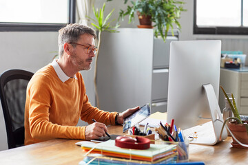 Architect working on a project