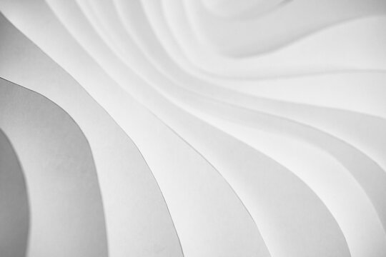 Wave pattern paper sculpture background