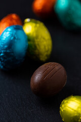 Small Chocolate
 Easter Eggs wrapped in different colours

