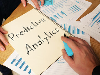 Predictive Analytics is shown on the conceptual business photo