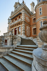 Landmark Massandra Palace of Emperor Alexander III is located in Upper Massandra on the southern coast of Crimea