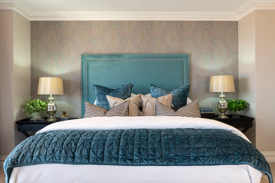 Interiors styled casual luxury bedroom
