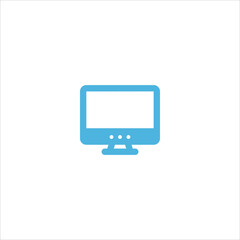 LED TV display monitor icon flat vector logo design trendy