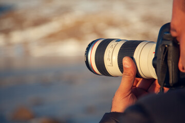 camera in the photographer hand