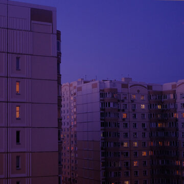Sunset condo cityscape