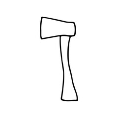Doodle ax icon in vector. Hand drawn ax icon in vector.