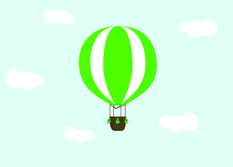 Obraz premium hot air balloon with clouds