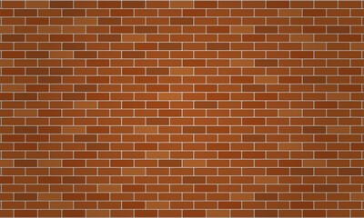 Light brown. Dark brown and orange brick wall. Wallpaper and texture background. Vector illustration. EPS10