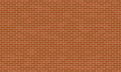 Orange brown brick wall, orange brown brick wall background, orange brown brick wallpaper. Vector illustration.