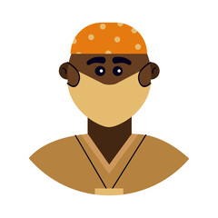 Face of Doctor in mask. Medical illustration