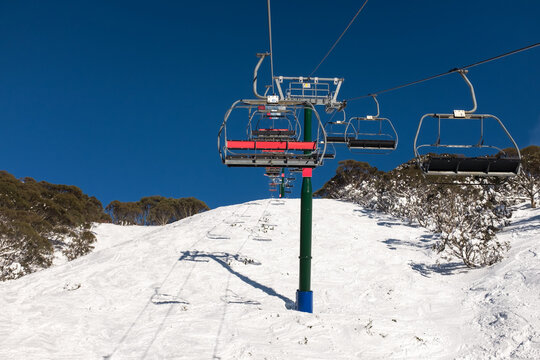 ski lift and blue skies