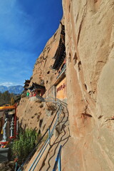 Qianfo Buddhist grottoes section of MatiSi-Horse Hoof Temple. Zhangye-Gansu Province-China-0923