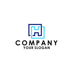 HH initial letters looping linked monogram logo vector template