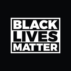 Black Lives Matter Banner for Social Media, Poster, T-Shirt with Modern Design